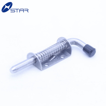 Factory spring loaded bolt latch assembly for truck body parts